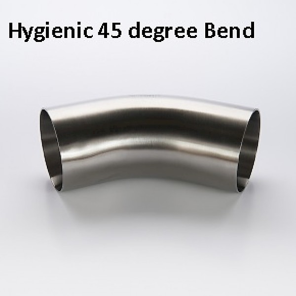 Hygienic 45 Degree Bend