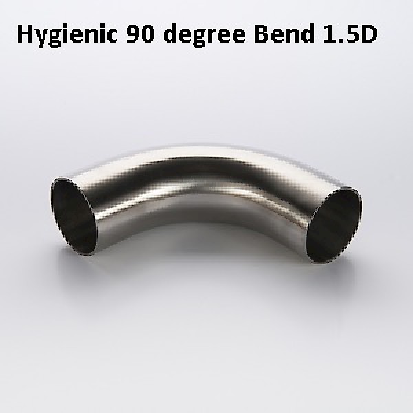 Hygienic 90 degree bends 1.5D