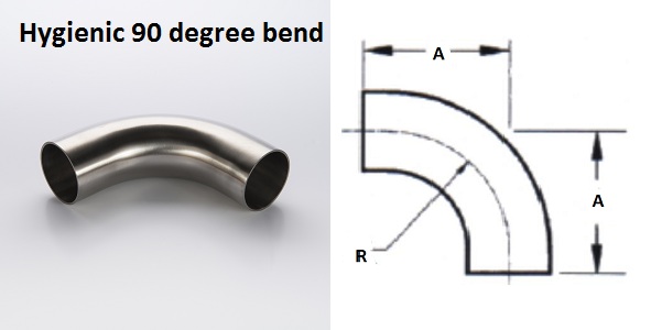 Hygieinic 90 degree Bend 1.5D
