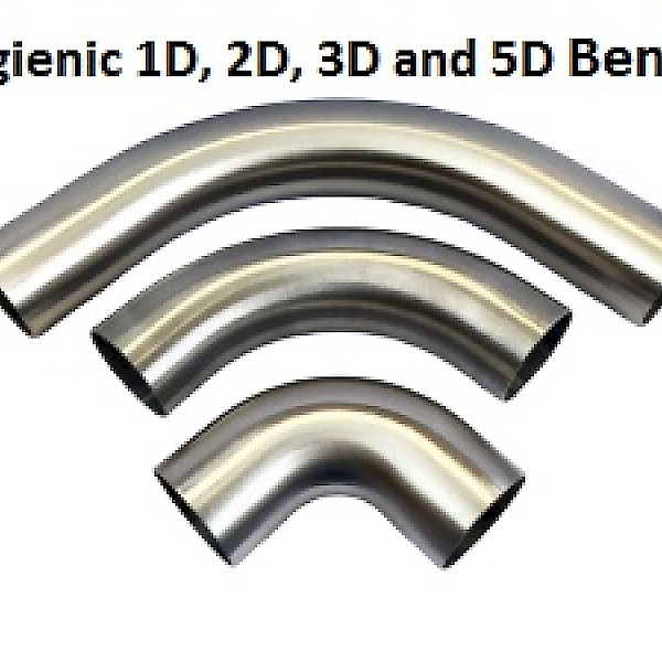 Hygienic 90 degree bends 2D
