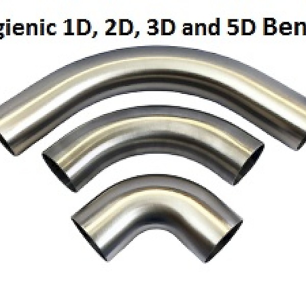 Hygienic 90 degree bends 3D
