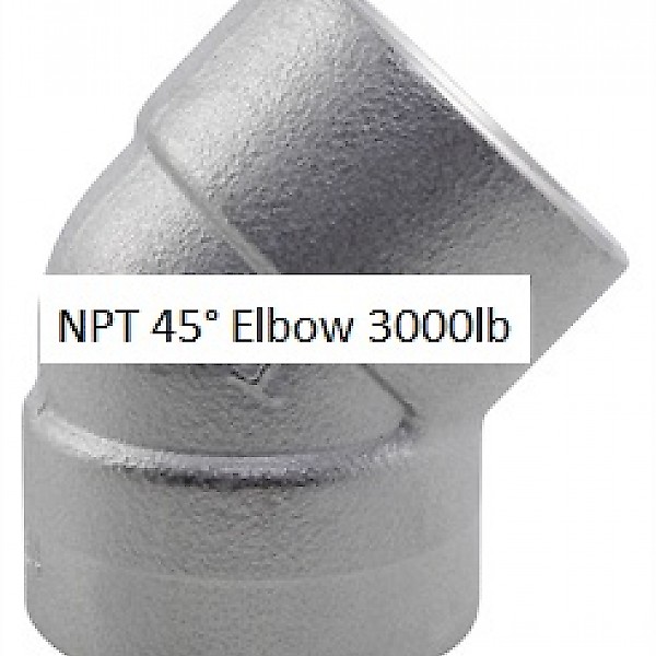 NPT 45° Elbow 3000lb
